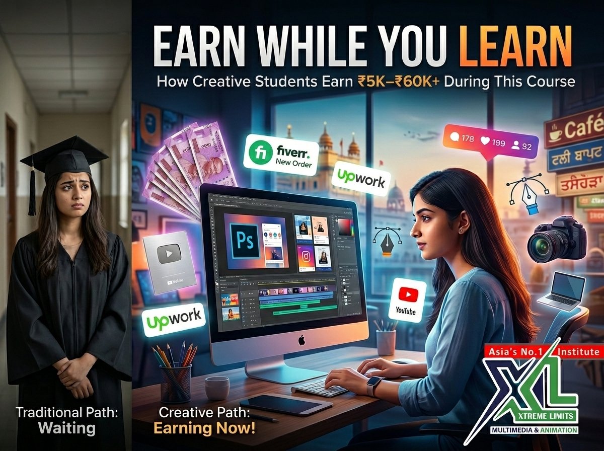 How Creative Students in Amritsar Are Earning ₹15,000–₹40,000 While Still Studying
